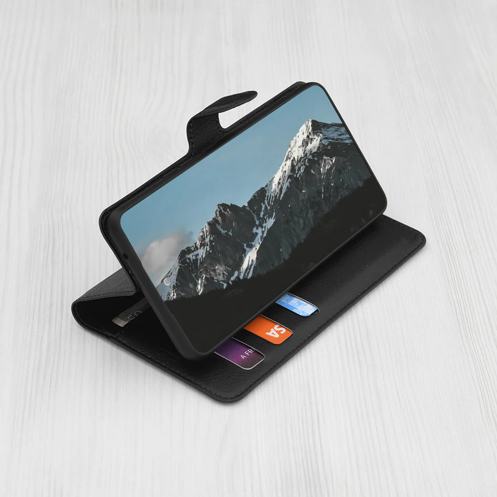 Case for Motorola Moto G15 / G15 Power, Techsuit, Leather Folio, Black - Image 2