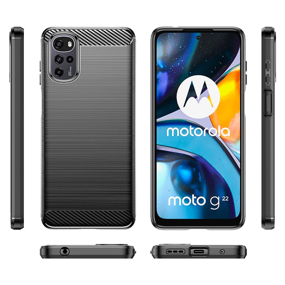 Case for Motorola Moto G22, Techsuit, Carbon, Black - Image 2