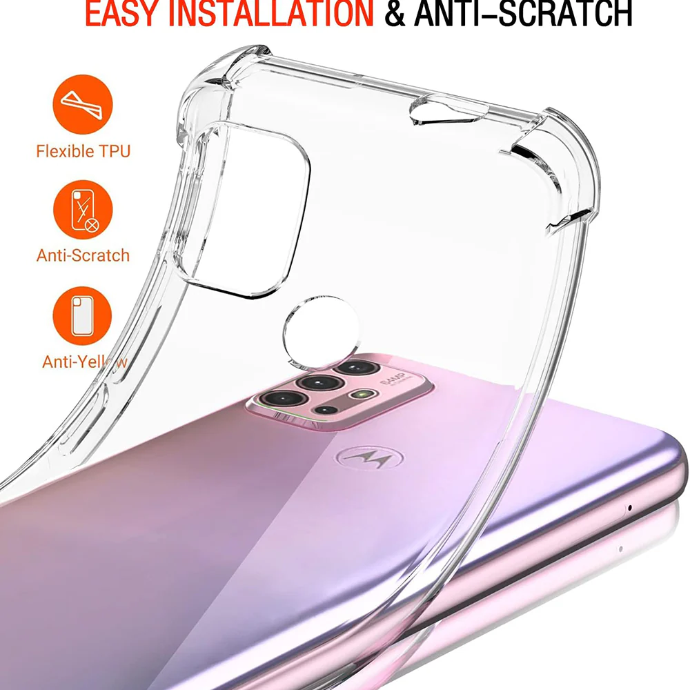 Case for Motorola Moto G30 / G20 / G10, Techsuit, Shockproof Clear, Transparent - Image 5
