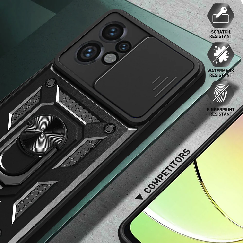 Case for Motorola Moto G45 / G34, Techsuit, CamShield, Black - Image 3