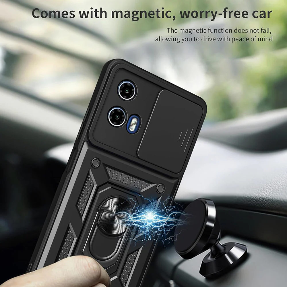 Case for Motorola Moto G67 Power / G57 Power, Techsuit, CamShield, Black - Image 3