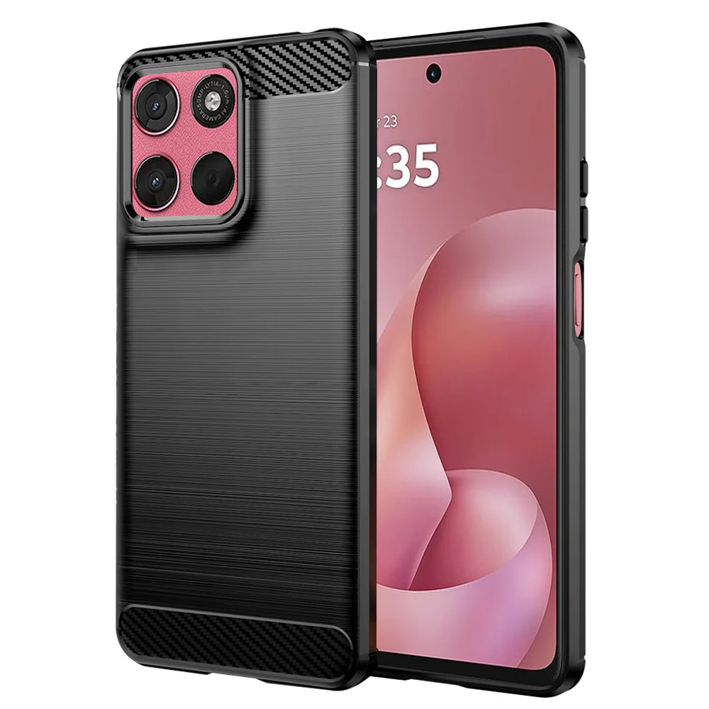 Case for Motorola Moto G67 Power / G57 Power, Techsuit, Carbon, Black