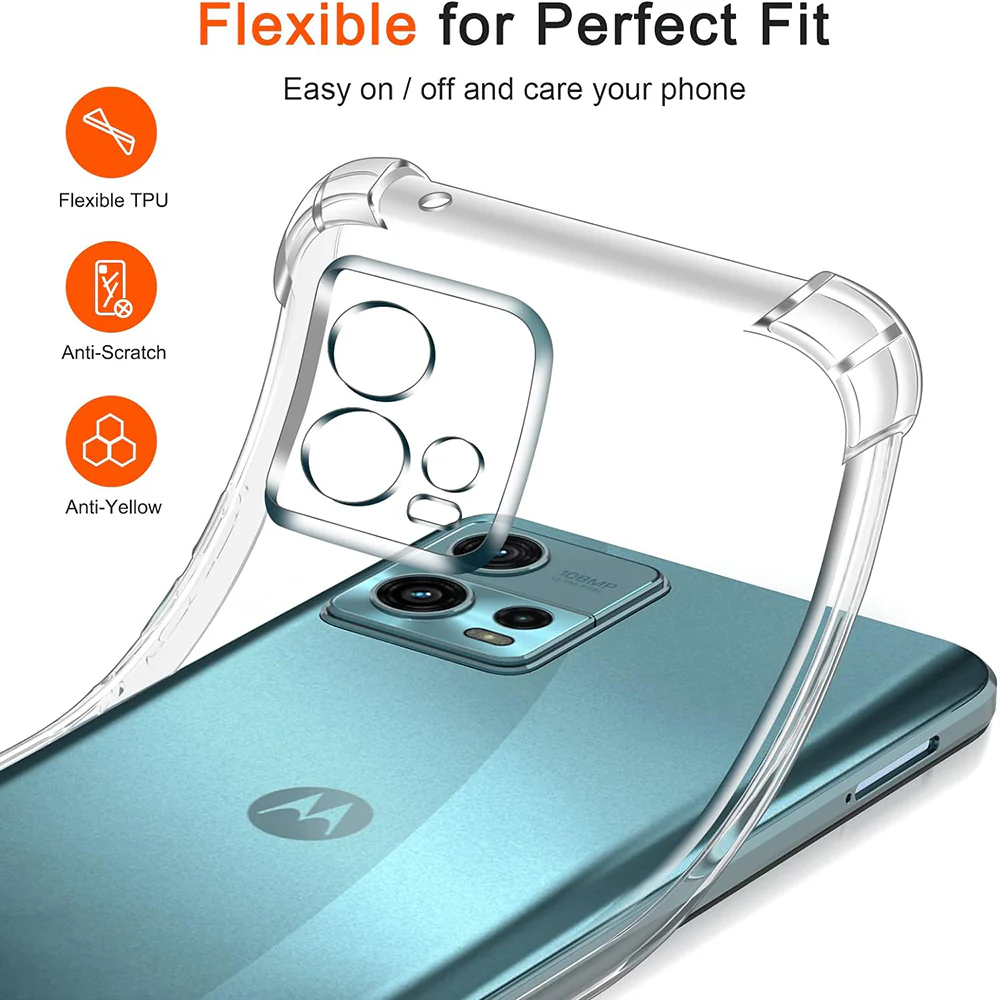 Case for Motorola Moto G72, Techsuit, Shockproof Clear, Transparent - Image 5