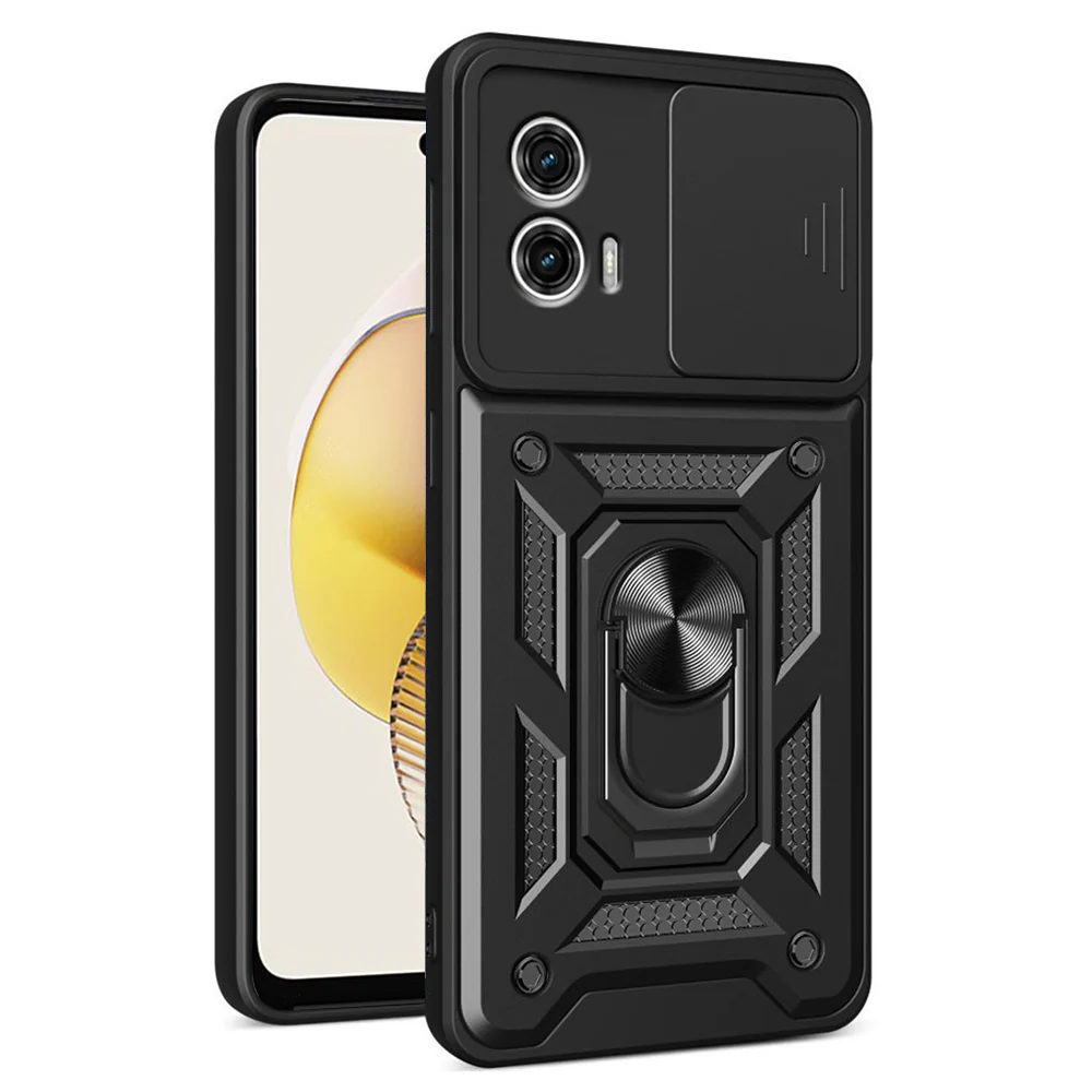 Case for Motorola Moto G73, Techsuit, CamShield, Black