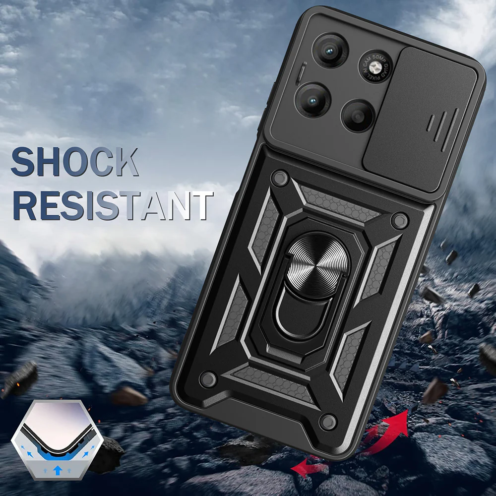 Case for Motorola Moto G77 / G67, Techsuit, CamShield, Blue - Image 2