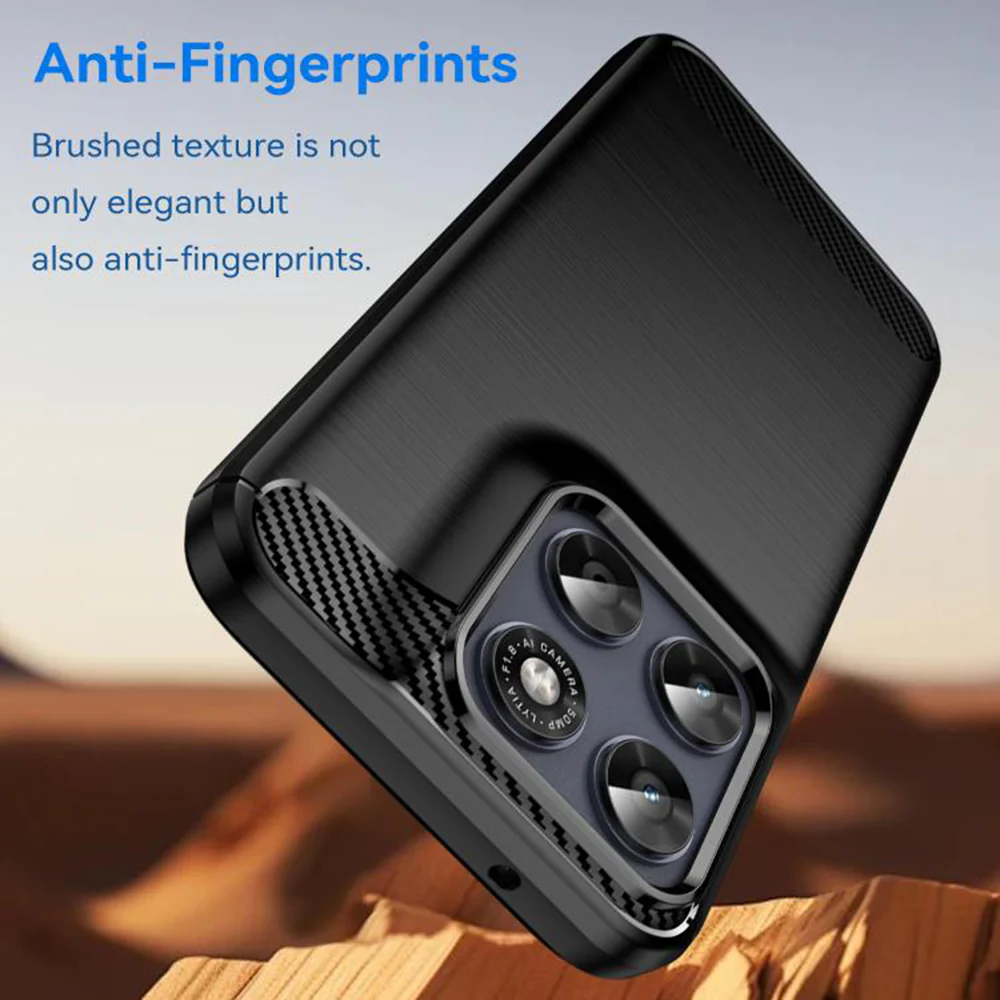 Case for Motorola Moto G77 / G67, Techsuit, Carbon, Black - Image 2