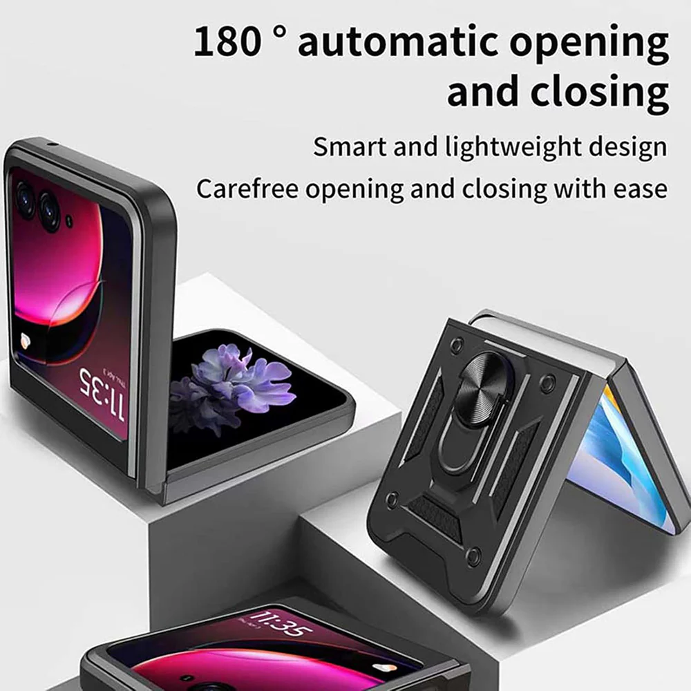 Case for Motorola Razr 50 Ultra, Techsuit, CamShield, Black - Image 2