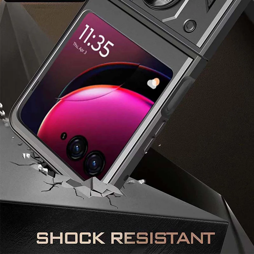Case for Motorola Razr 50 Ultra, Techsuit, CamShield, Black - Image 3