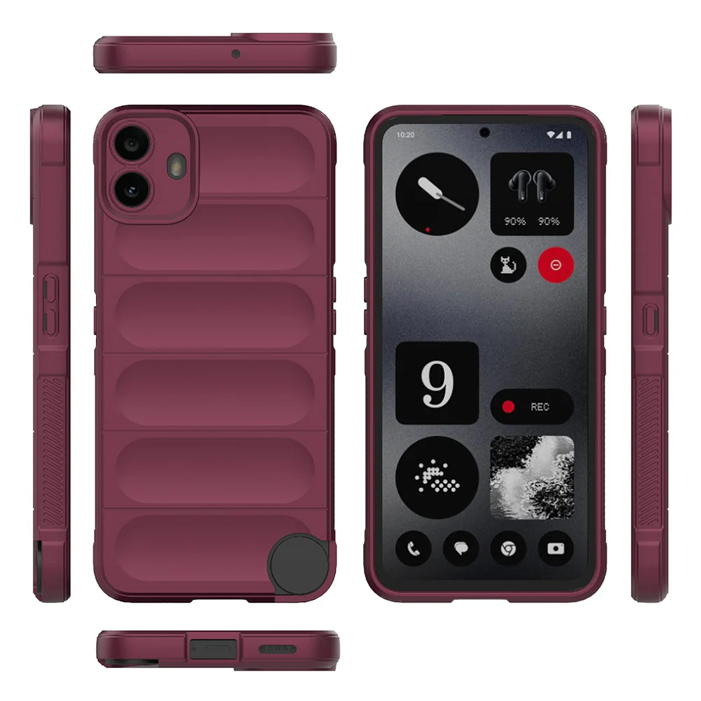 Case for Nothing CMF Phone 1, Techsuit, Magic Shield, Burgundy - Image 2