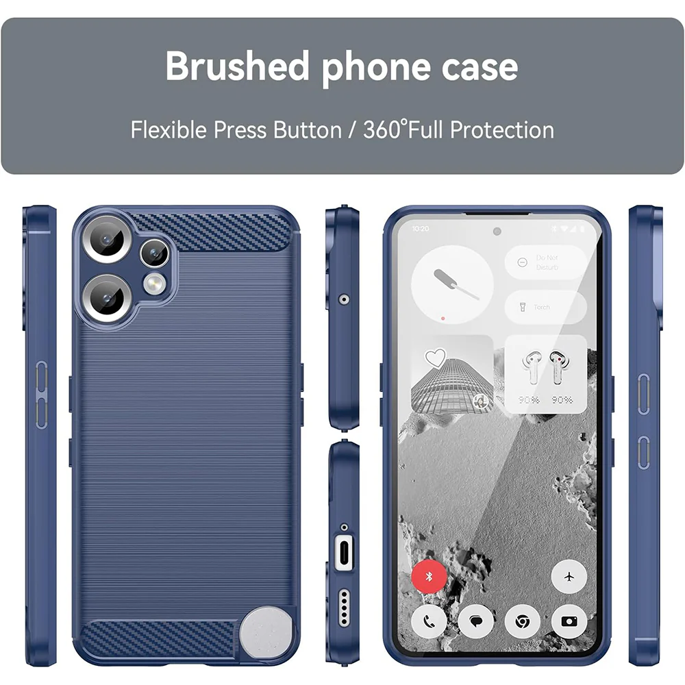 Case for Nothing CMF Phone 2 Pro, Techsuit, Carbon, Blue - Image 5