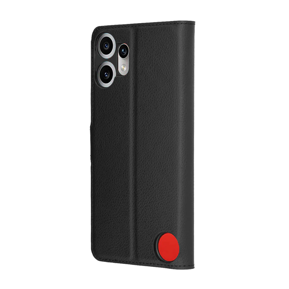 Case for Nothing CMF Phone 2 Pro, Techsuit, Leather Folio, Black - Image 5