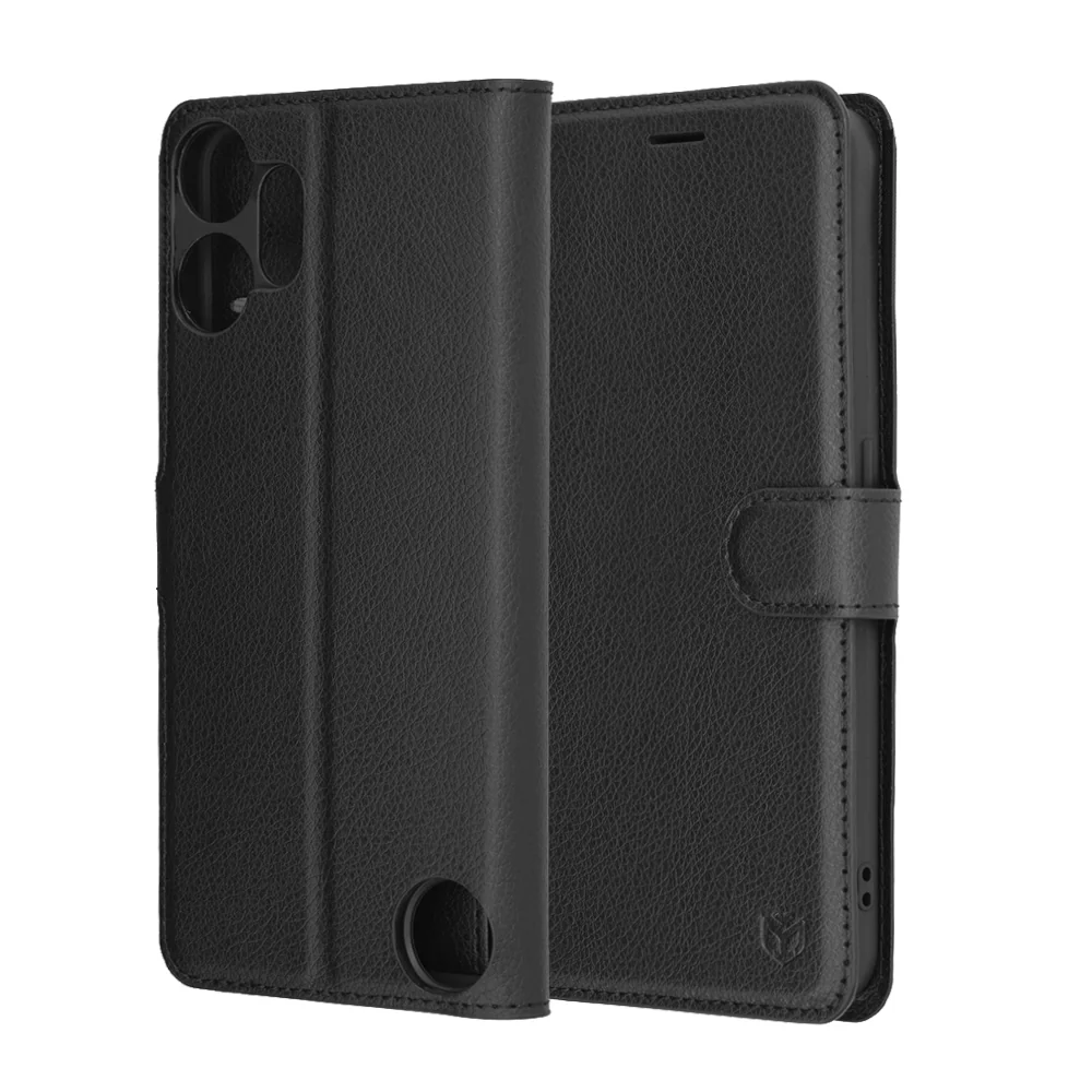 Case for Nothing CMF Phone 2 Pro, Techsuit, Leather Folio, Black - Image 6