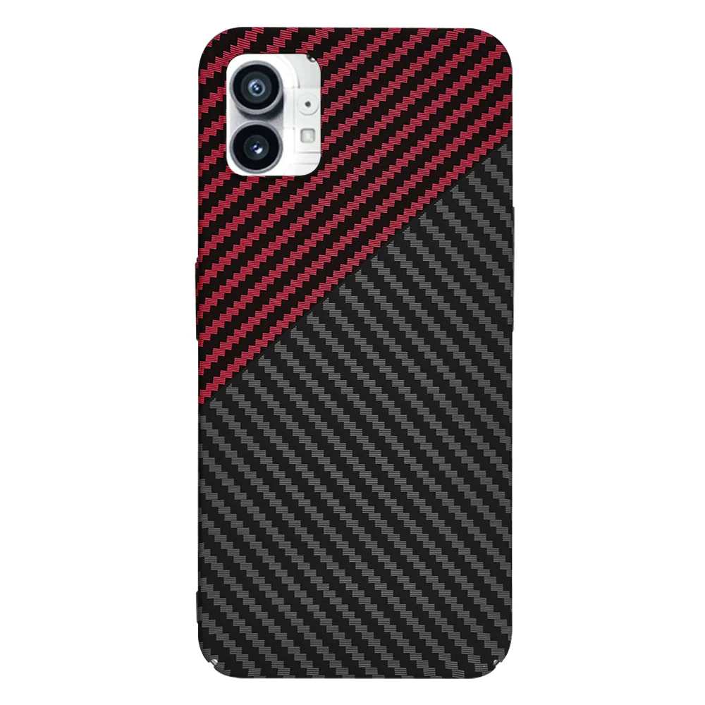 Case for Nothing Phone (1), Techsuit, Carbonite FiberShell, Black Red - Image 3