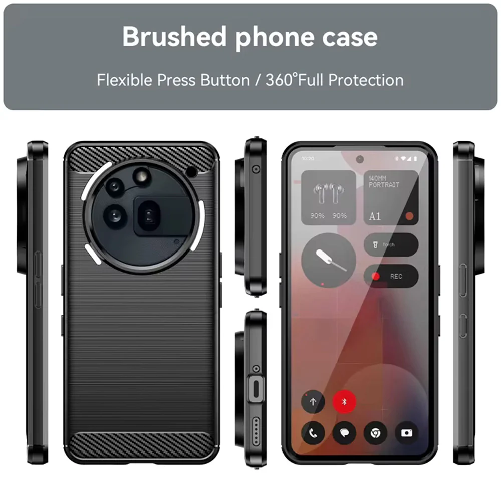 Case for Nothing Phone (3a) Pro, Techsuit, Carbon, Black - Image 2