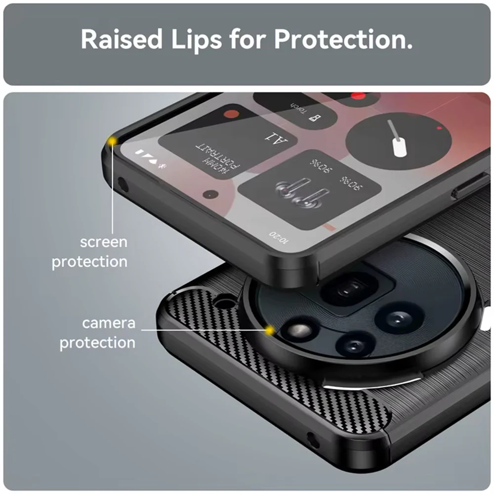 Case for Nothing Phone (3a) Pro, Techsuit, Carbon, Black - Image 4