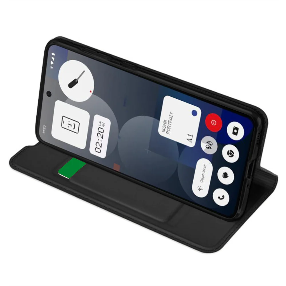 Case for Nothing Phone (3a) Pro, Techsuit, Magskin Book, Black - Image 2