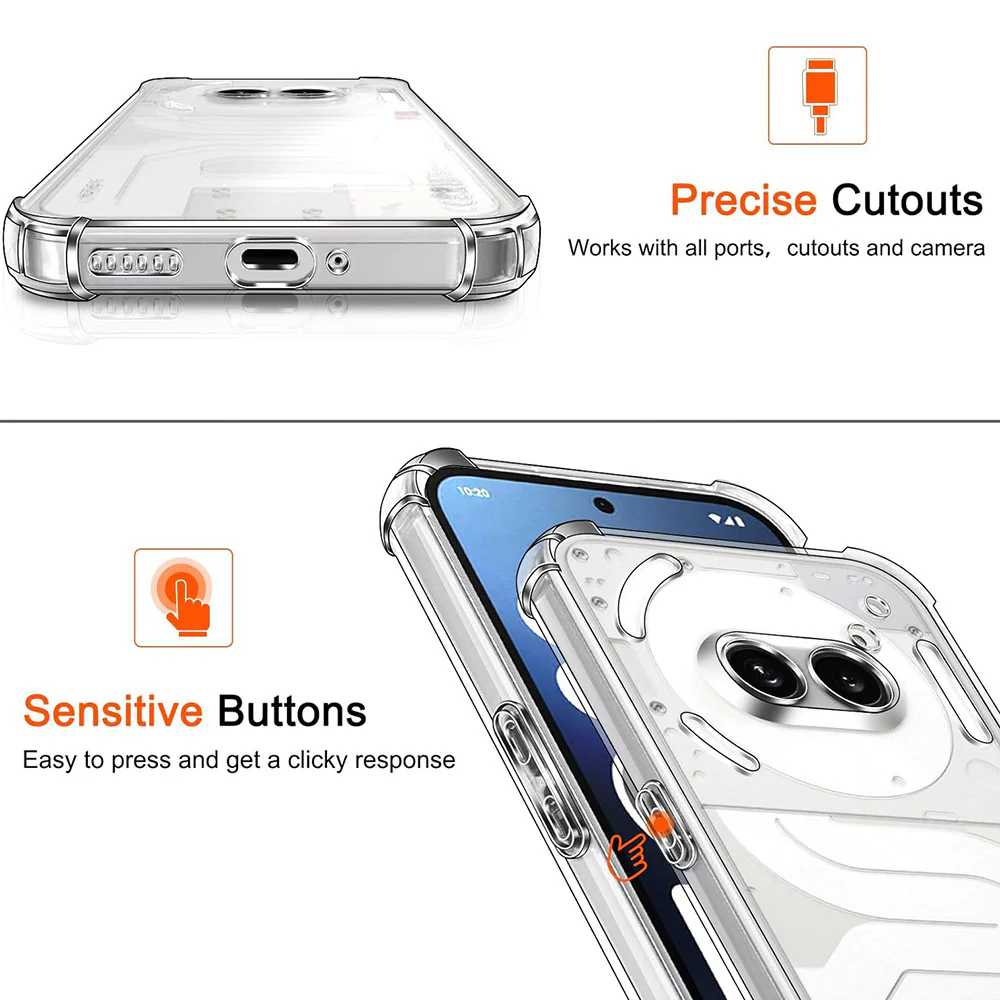 Case for Nothing Phone (4a), Techsuit, Shockproof Clear, Transparent - Image 4