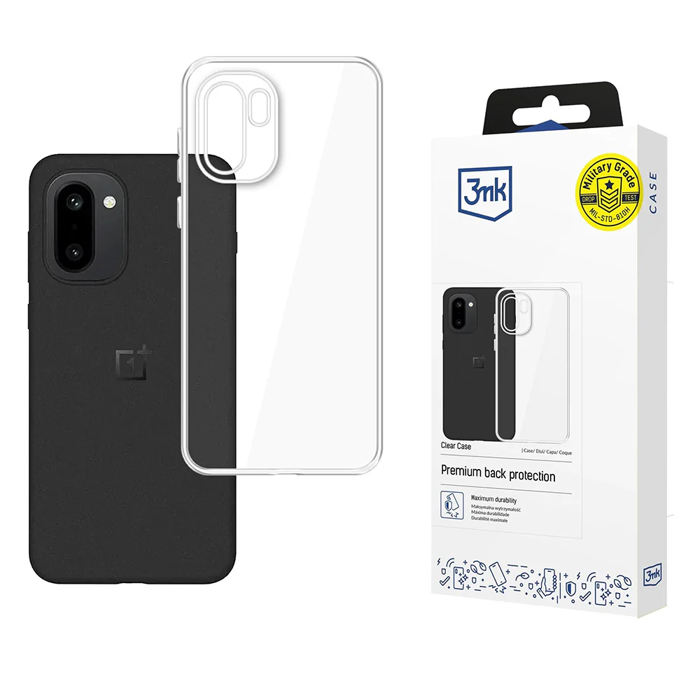 Case for OnePlus 15R, 3MK, Clear, Transparent