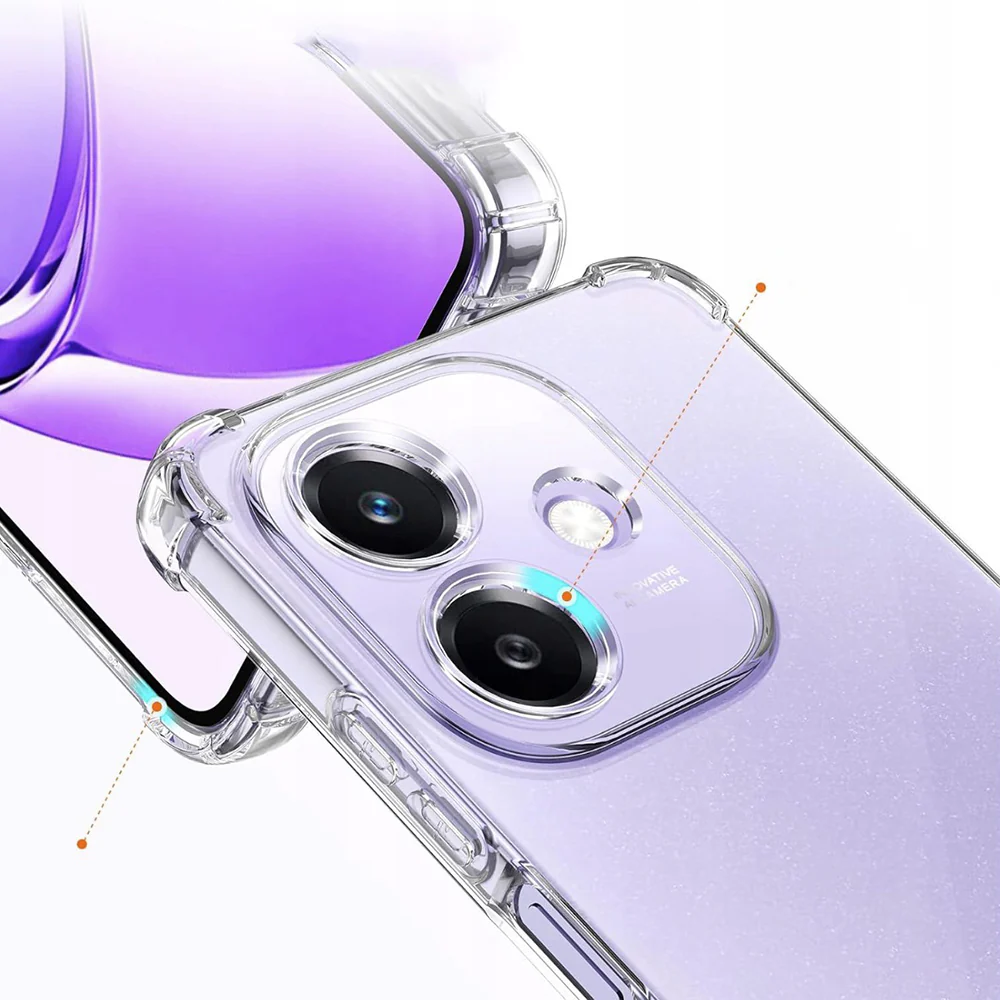 Case for Oppo A3 4G, Techsuit, Shockproof Clear, Transparent - Image 2