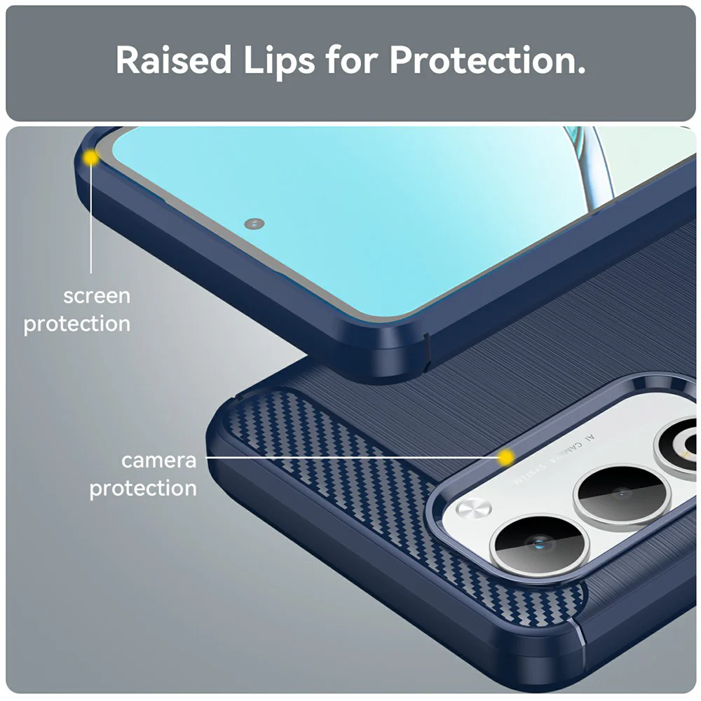 Case for Oppo A5 4G, Techsuit, Carbon, Blue - Image 3