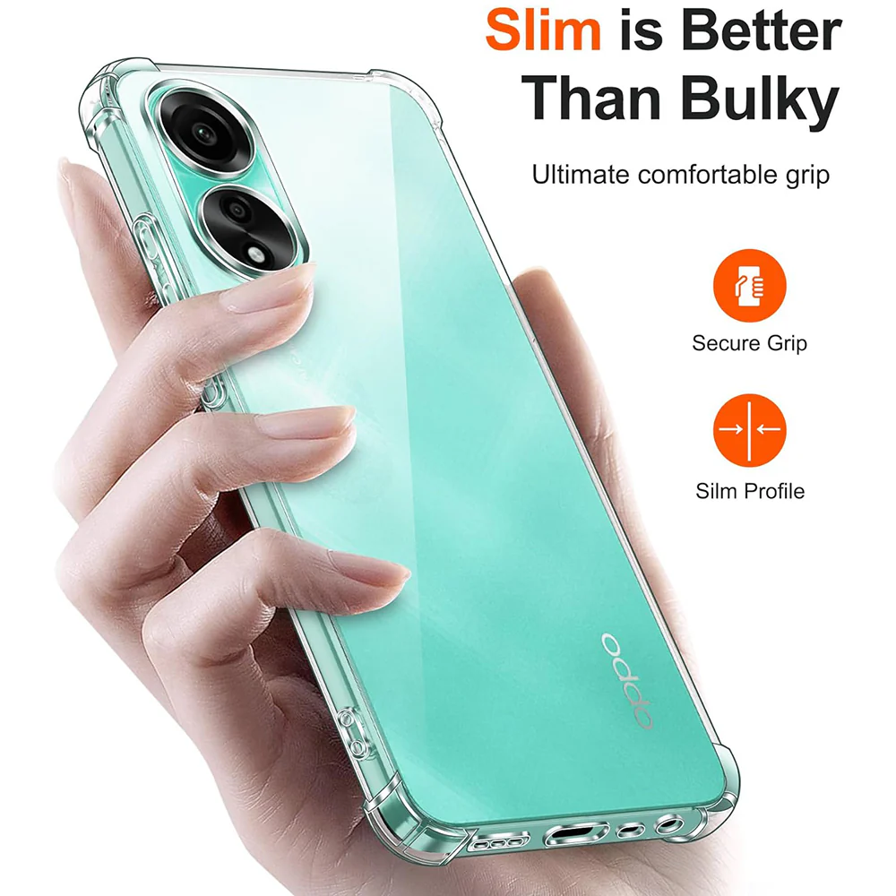 Case for Oppo A58 4G, Techsuit, Shockproof Clear, Transparent - Image 2
