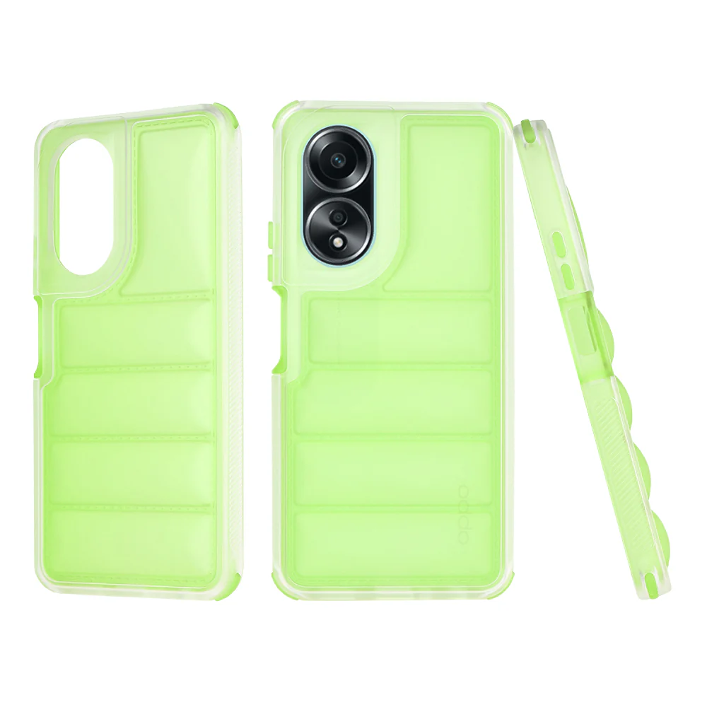 Case for Oppo A58 4G, Techsuit, Wave Shield, Green