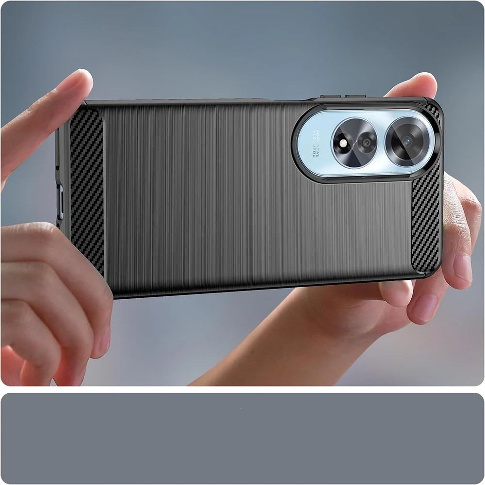 Case for Oppo A60, Techsuit, Carbon, Black - Image 3