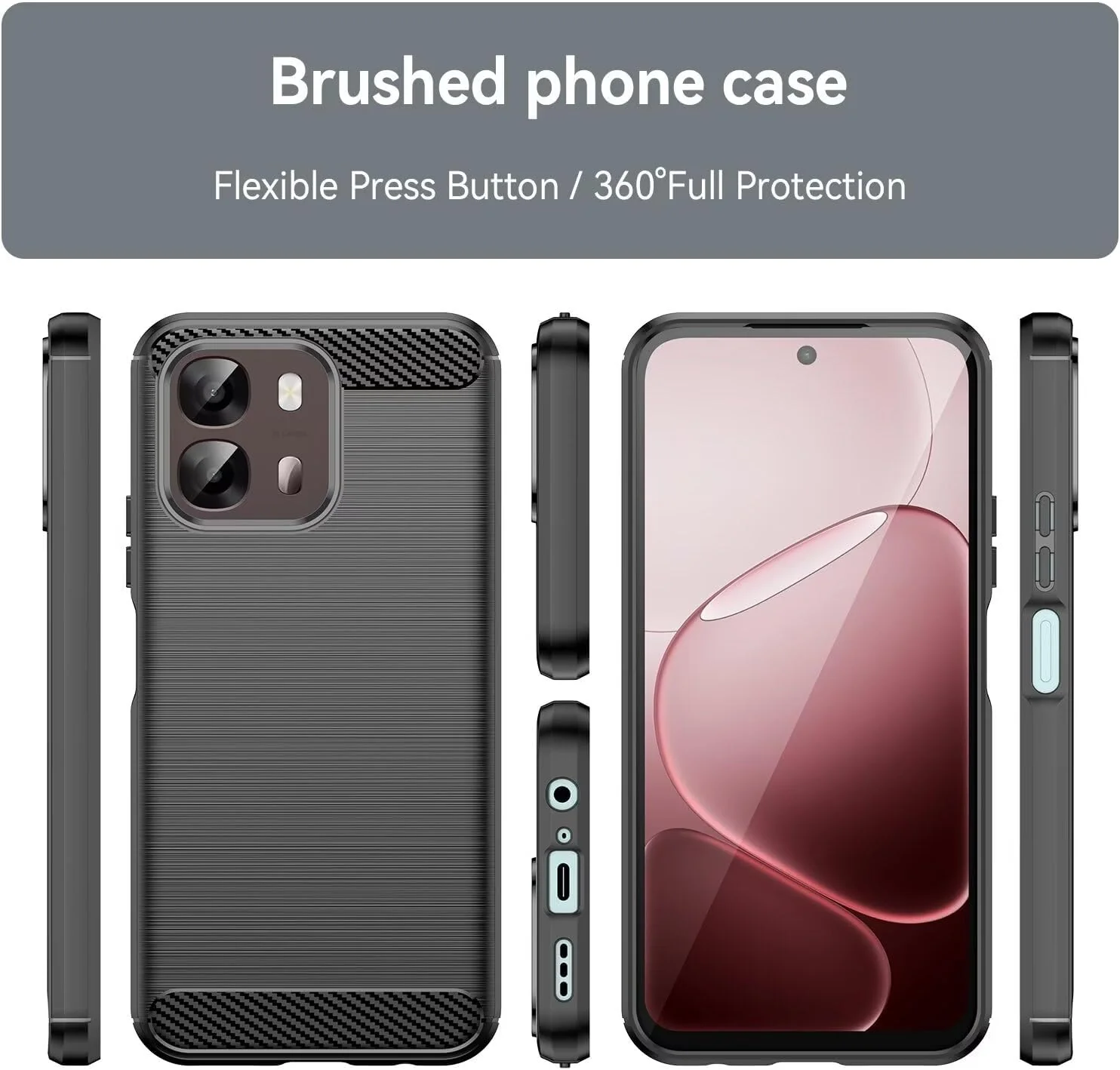 Case for Oppo A6k 4G / A6x 4G / A6x / A6 4G, Techsuit, Carbon, Blue - Image 2