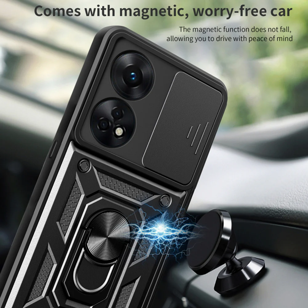 Case for Oppo A78 4G, Techsuit, CamShield, Black - Image 4
