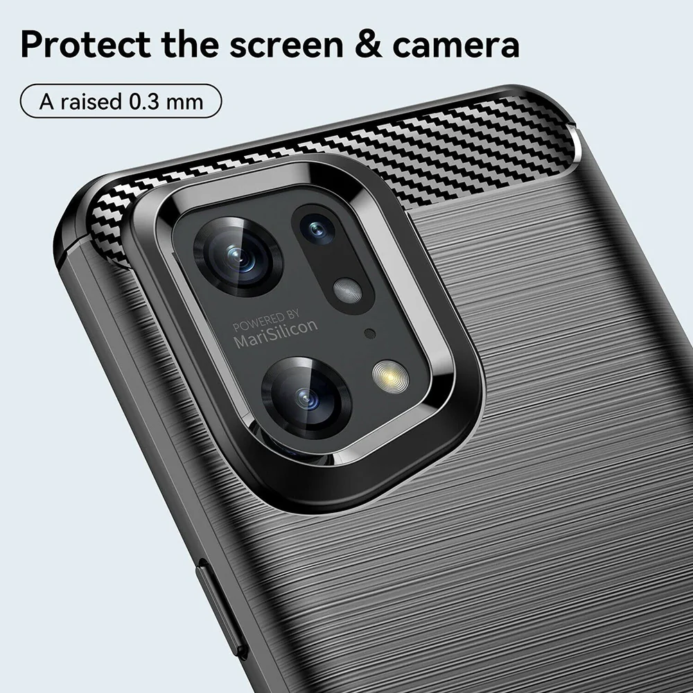 Case for Oppo Find X5 Pro, Techsuit, Carbon, Black - Image 5
