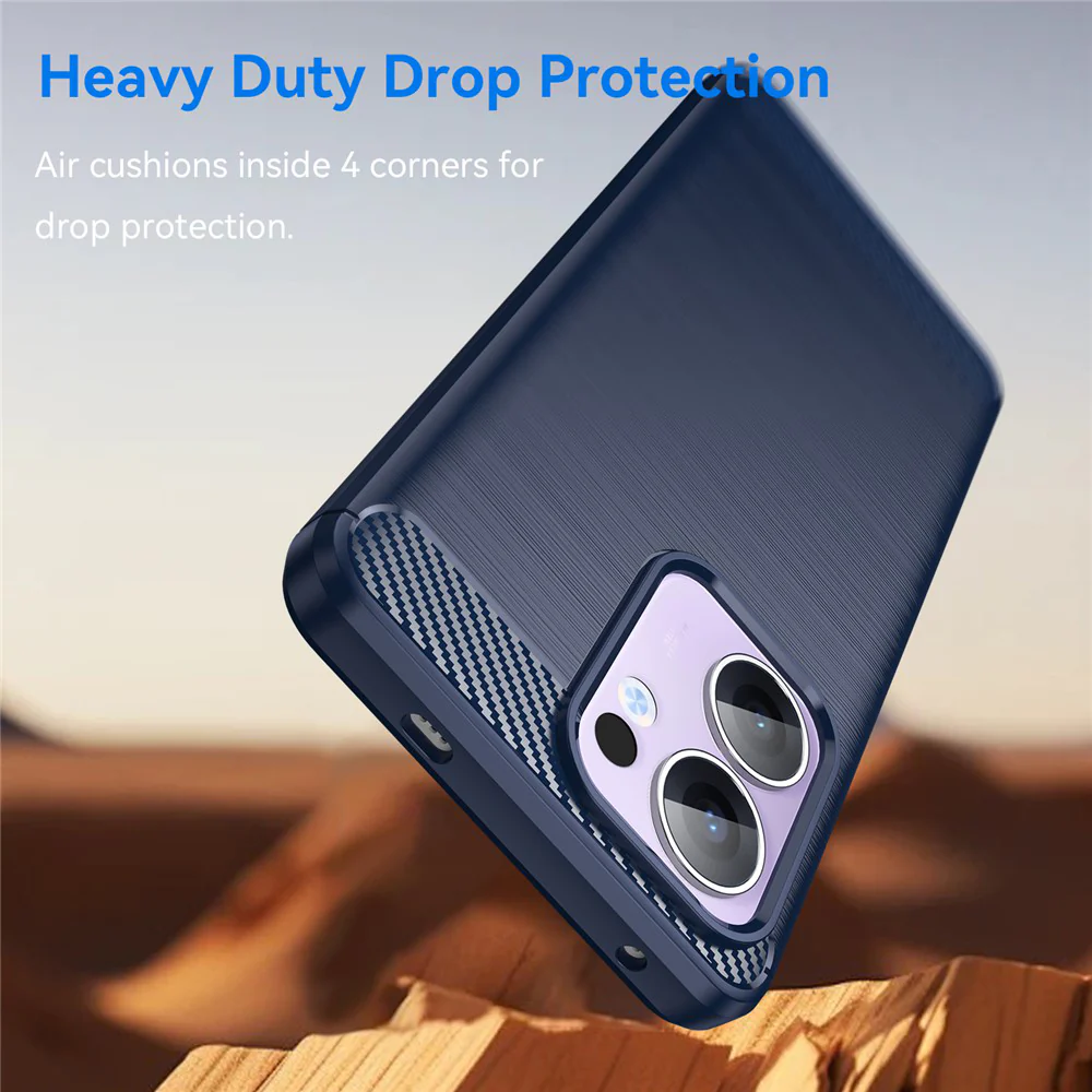 Case for Oppo Reno13 FS 5G / Reno13 F 4G / Reno13 F, Techsuit, Carbon, Blue - Image 3