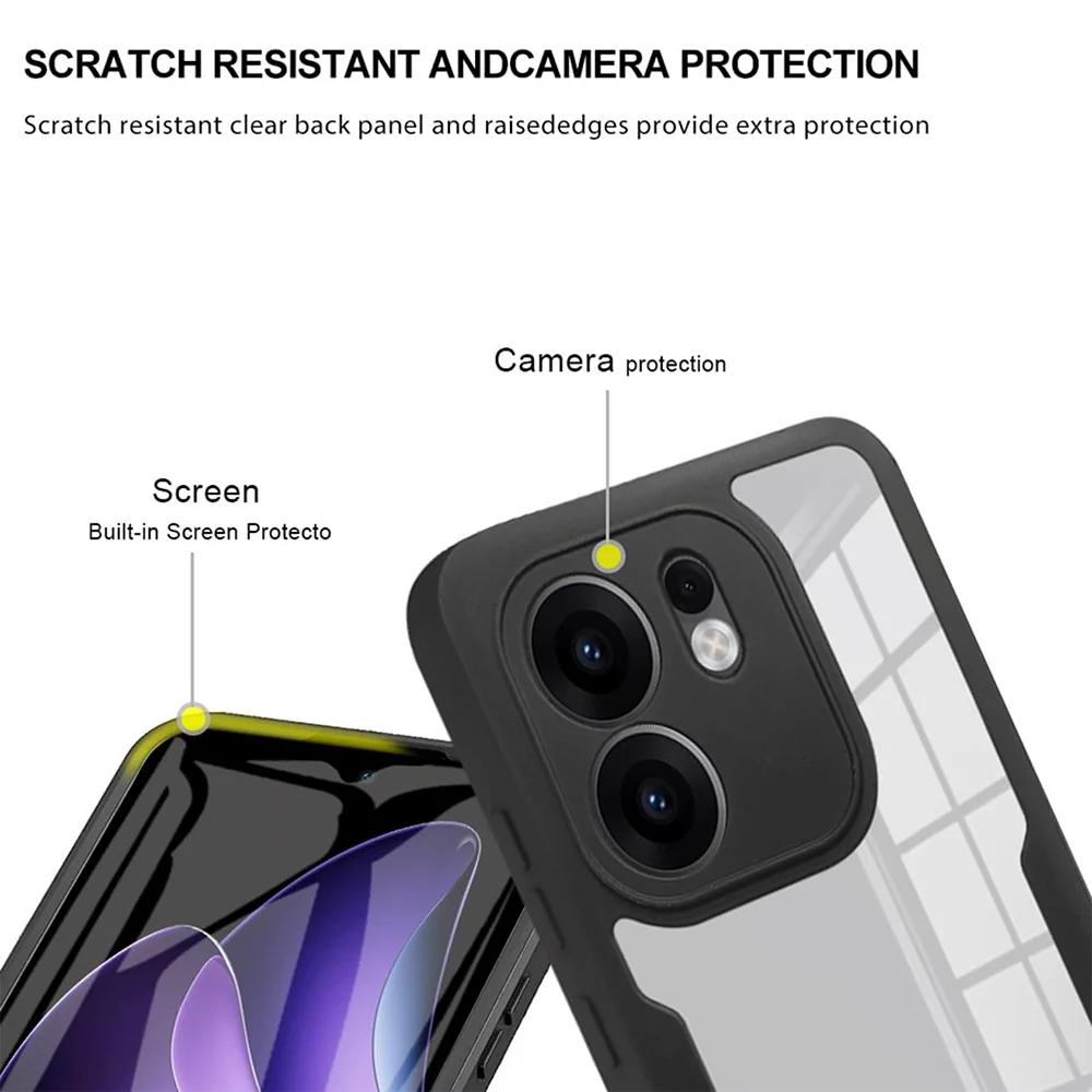 Case for Oppo Reno13 FS 5G / Reno13 F 4G / Reno13 F, Techsuit, ColorVerse 360, Black - Image 3
