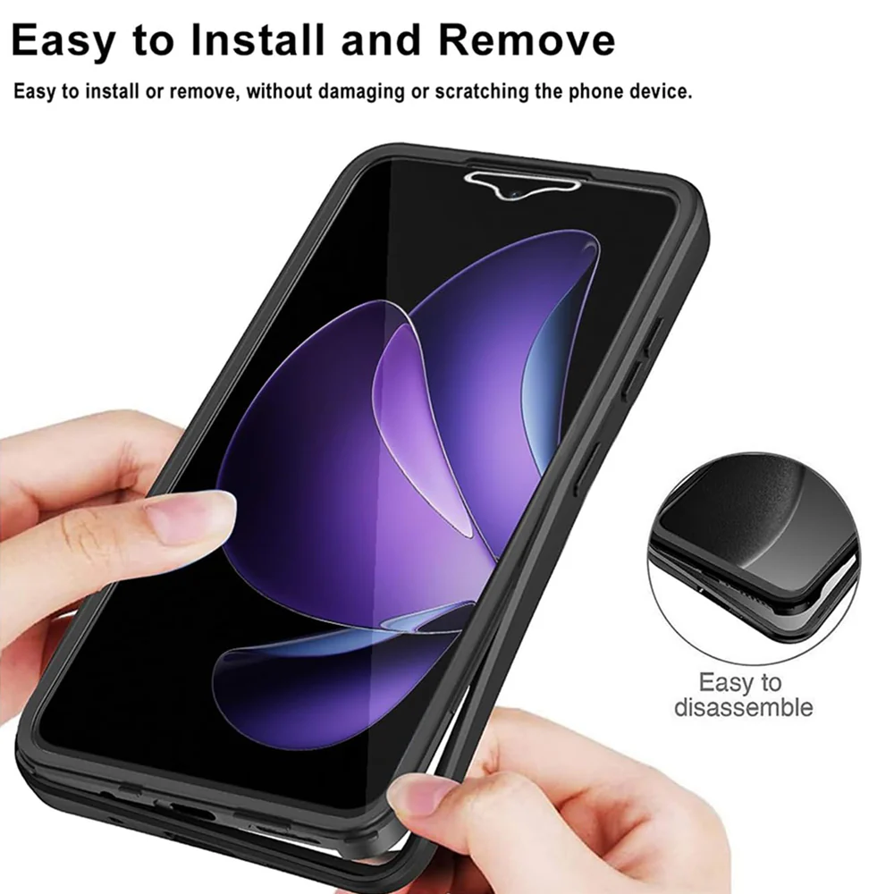 Case for Oppo Reno13 FS 5G / Reno13 F 4G / Reno13 F, Techsuit, ColorVerse 360, Black - Image 4
