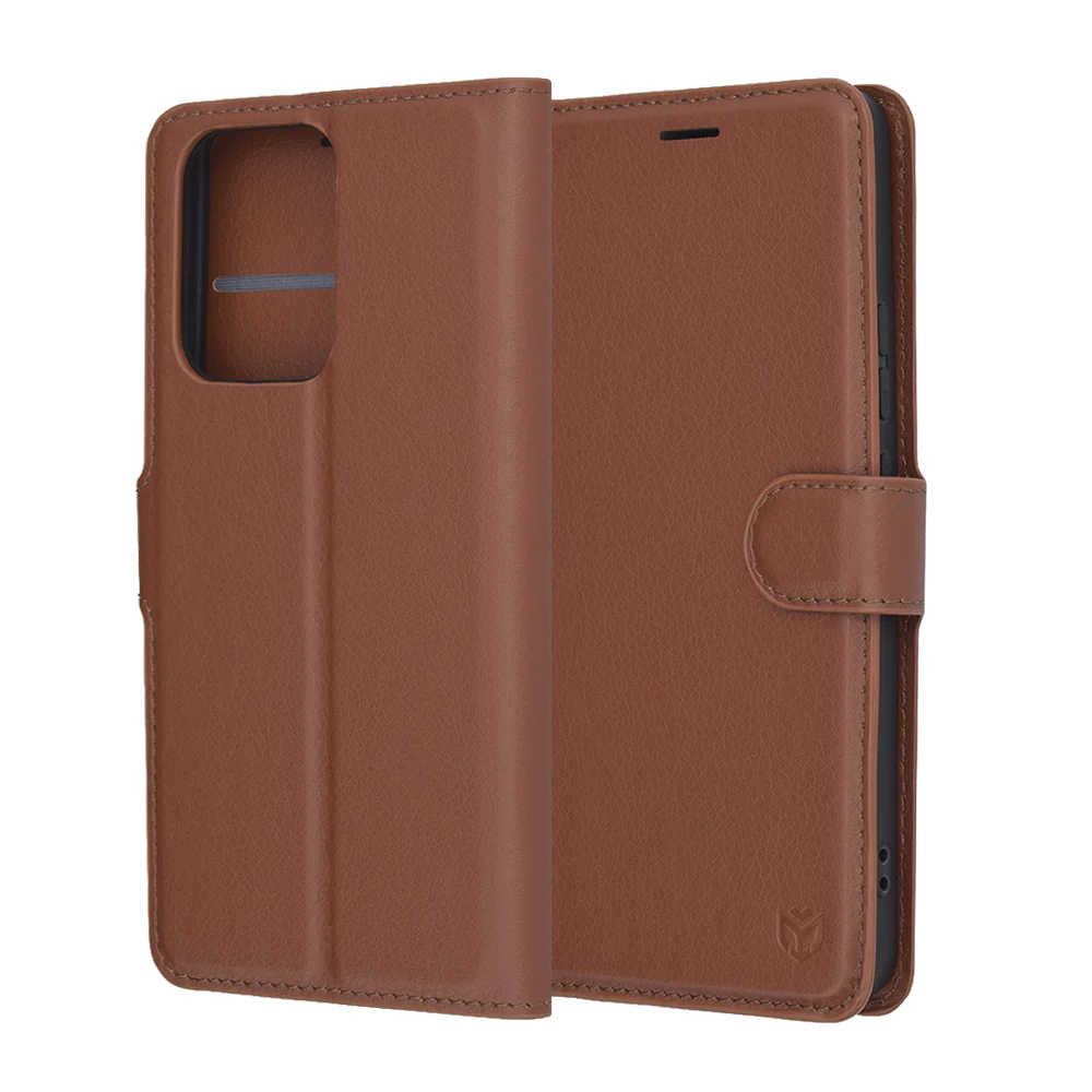 Case for Oppo Reno13 FS 5G / Reno13 F 4G / Reno13 F, Techsuit, Leather Folio, Brown - Image 2