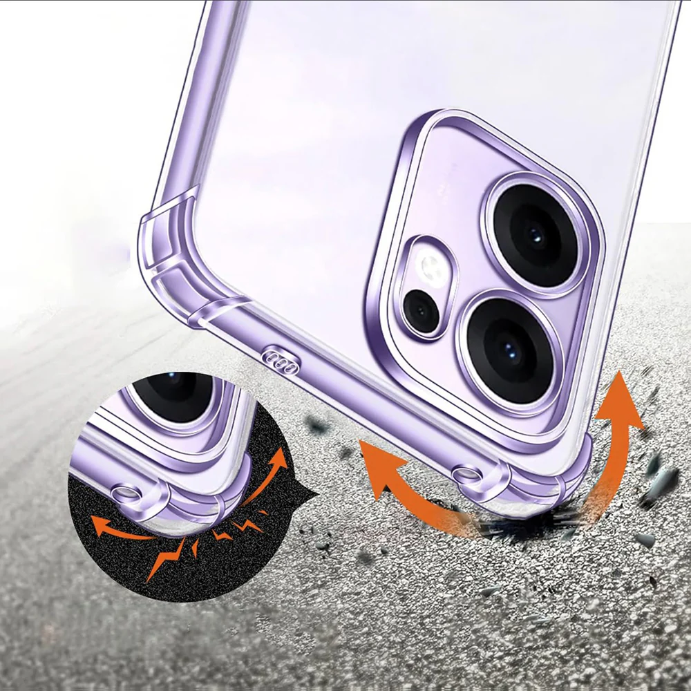 Case for Oppo Reno13 FS 5G / Reno13 F 4G / Reno13 F, Techsuit, Shockproof Clear, Transparent - Image 6