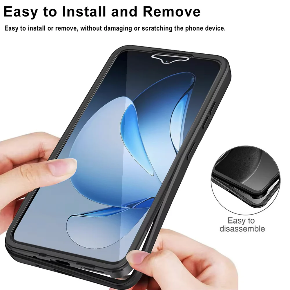 Case for Oppo Reno13 Pro, Techsuit, ColorVerse 360, Black - Image 5