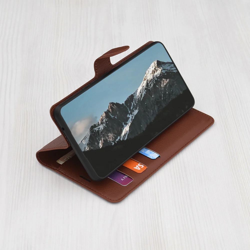 Case for Oppo Reno15 FS / Reno15 F, Techsuit, Leather Folio, Brown - Image 2
