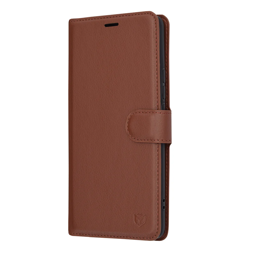 Case for Realme 12 Pro / 12 Pro+, Techsuit, Leather Folio, Brown - Image 4