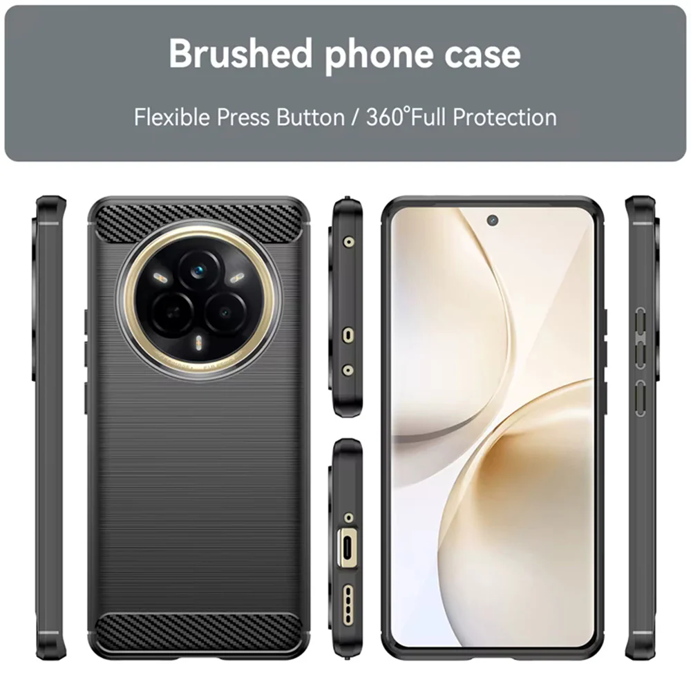 Case for Realme 14 Pro, Techsuit, Carbon, Black - Image 5