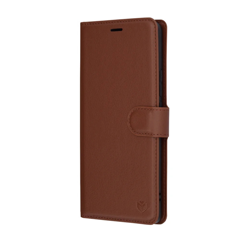 Case for Realme GT 6T / GT 6, Techsuit, Leather Folio, Brown - Image 4
