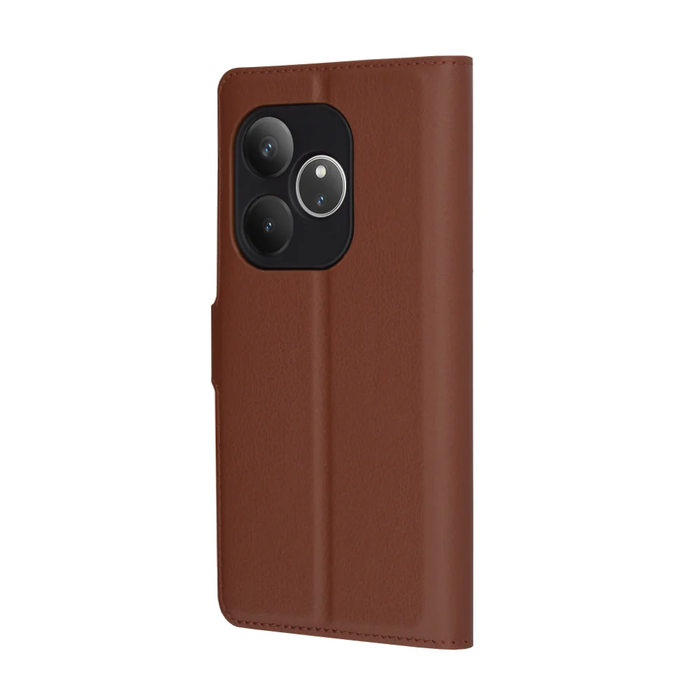 Case for Realme GT 6T / GT 6, Techsuit, Leather Folio, Brown - Image 5