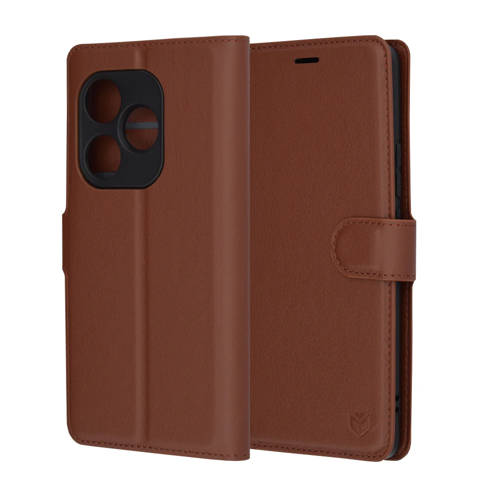 Case for Realme GT 6T / GT 6, Techsuit, Leather Folio, Brown - Image 6
