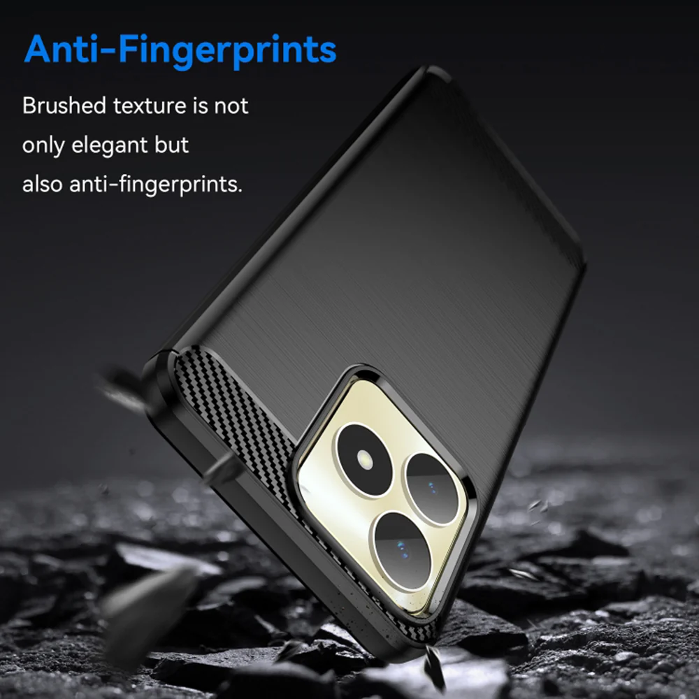 Case for Realme Note 50 / C51, Techsuit, Carbon, Black - Image 3