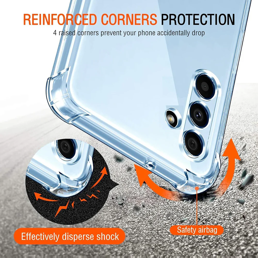 Case for Samsung Galaxy A04s A047 / A13 5G A136, Techsuit, Shockproof Clear, Transparent - Image 3