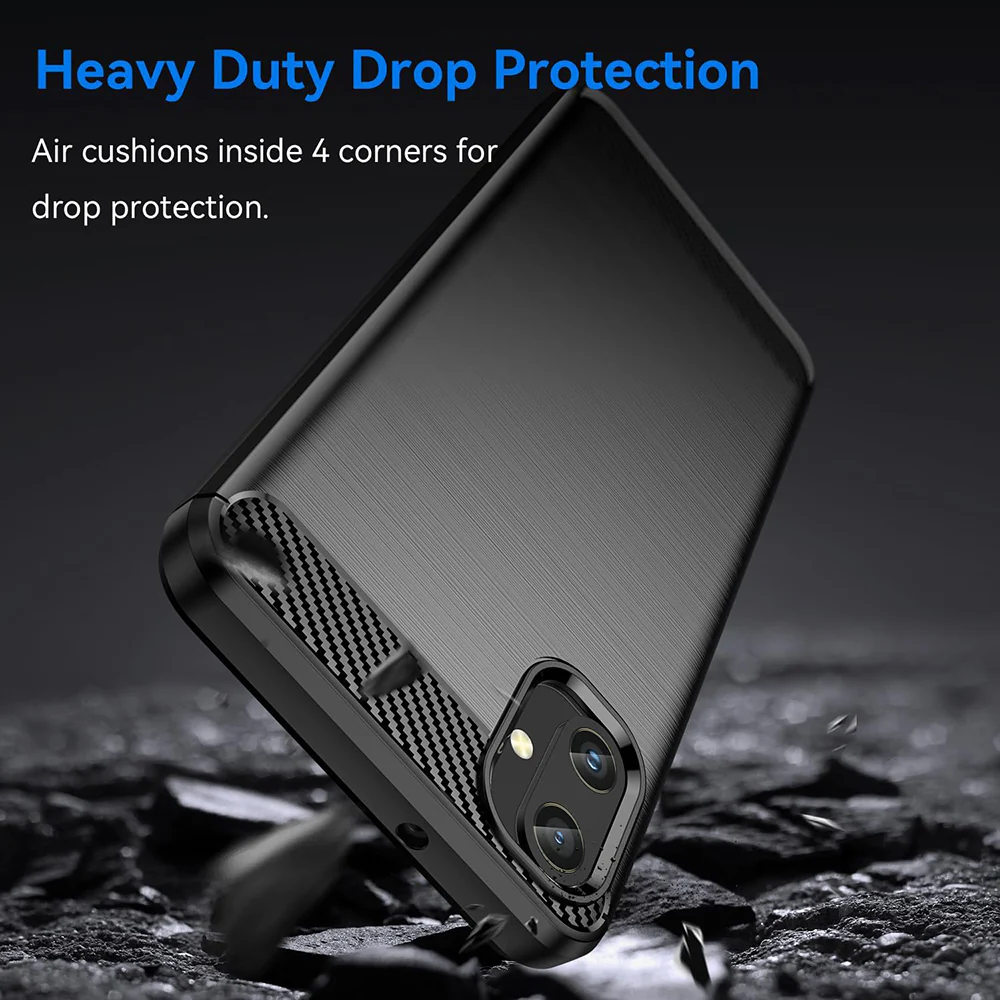 Case for Samsung Galaxy A05 A055, Techsuit, Carbon, Black - Image 4