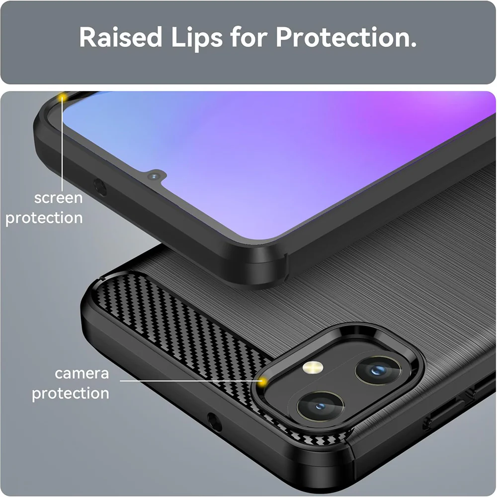 Case for Samsung Galaxy A05 A055, Techsuit, Carbon, Black - Image 6