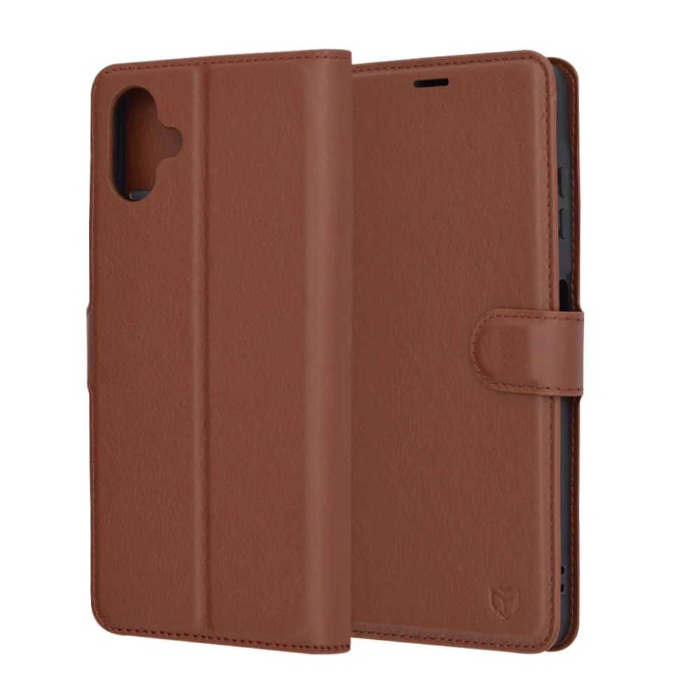Case for Samsung Galaxy A06 A065, Techsuit, Leather Folio, Brown - Image 6