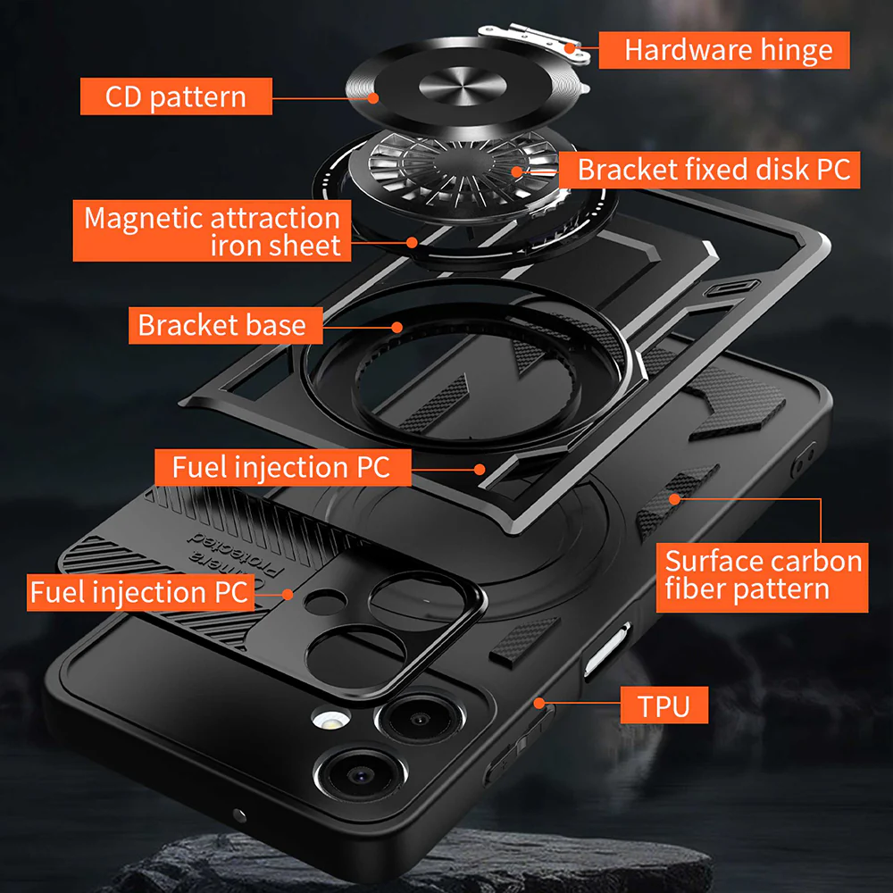 Case for Samsung Galaxy A07 4G A075, Techsuit, RuggedCam, Gray - Image 6