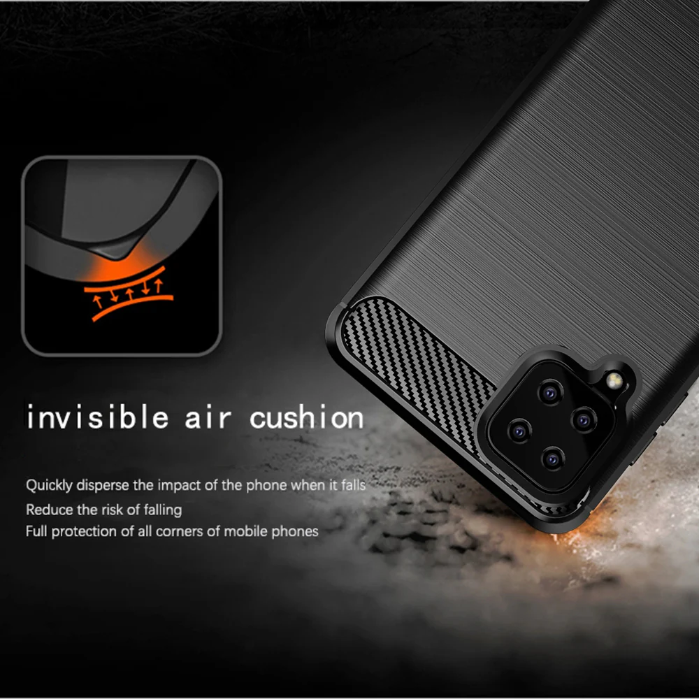 Case for Samsung Galaxy A12 Nacho A127 / A12 A125, Techsuit, Carbon, Black - Image 4
