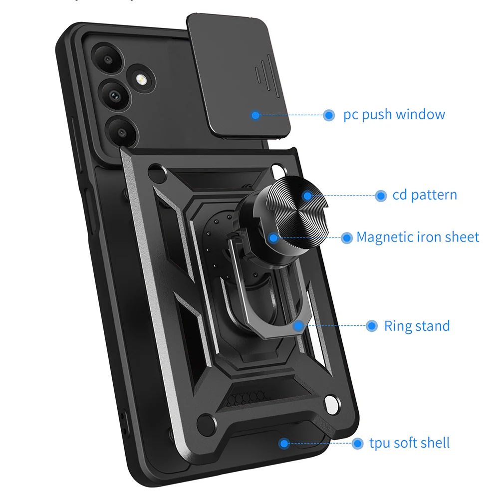 Case for Samsung Galaxy A15 5G A156 / A15 A155, Techsuit, CamShield, Blue - Image 2
